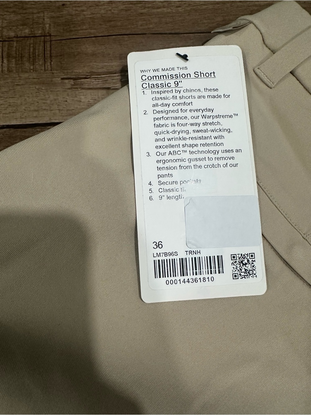 Lululemon Commission Classic Fit Short 9” (Trench) - NWT - Picture 3 of 6